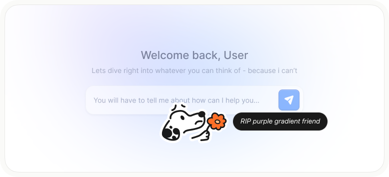 Waldo mascot stepping away from an empty prompt box